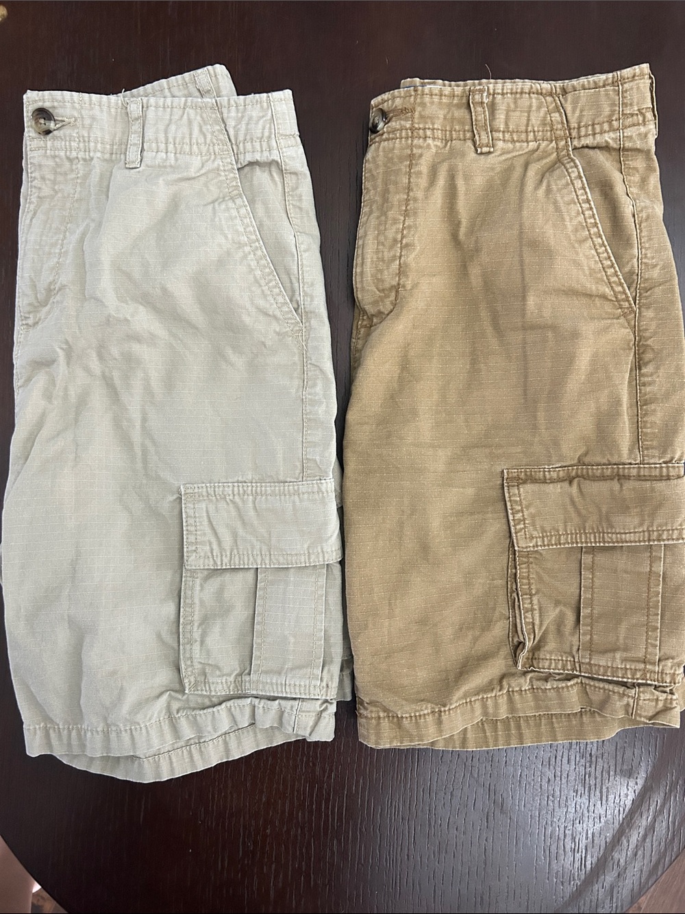 Old Navy Khaki and Camel color Cargo Shorts for Kids (2 pair)